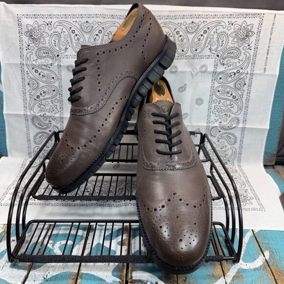 Cole Haan ZeroGrand Wingtip Oxford Burnished Pavement Men Shoes C30720 Sz 11.5 M main image 3